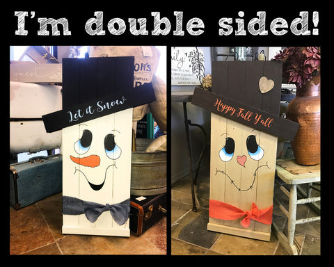 Scarecrow / Snowman Double Sided