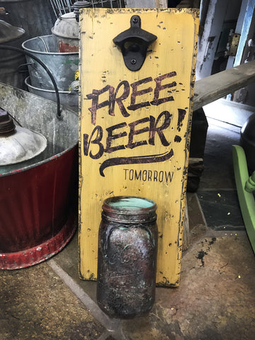 Free Beer with Mason Jar